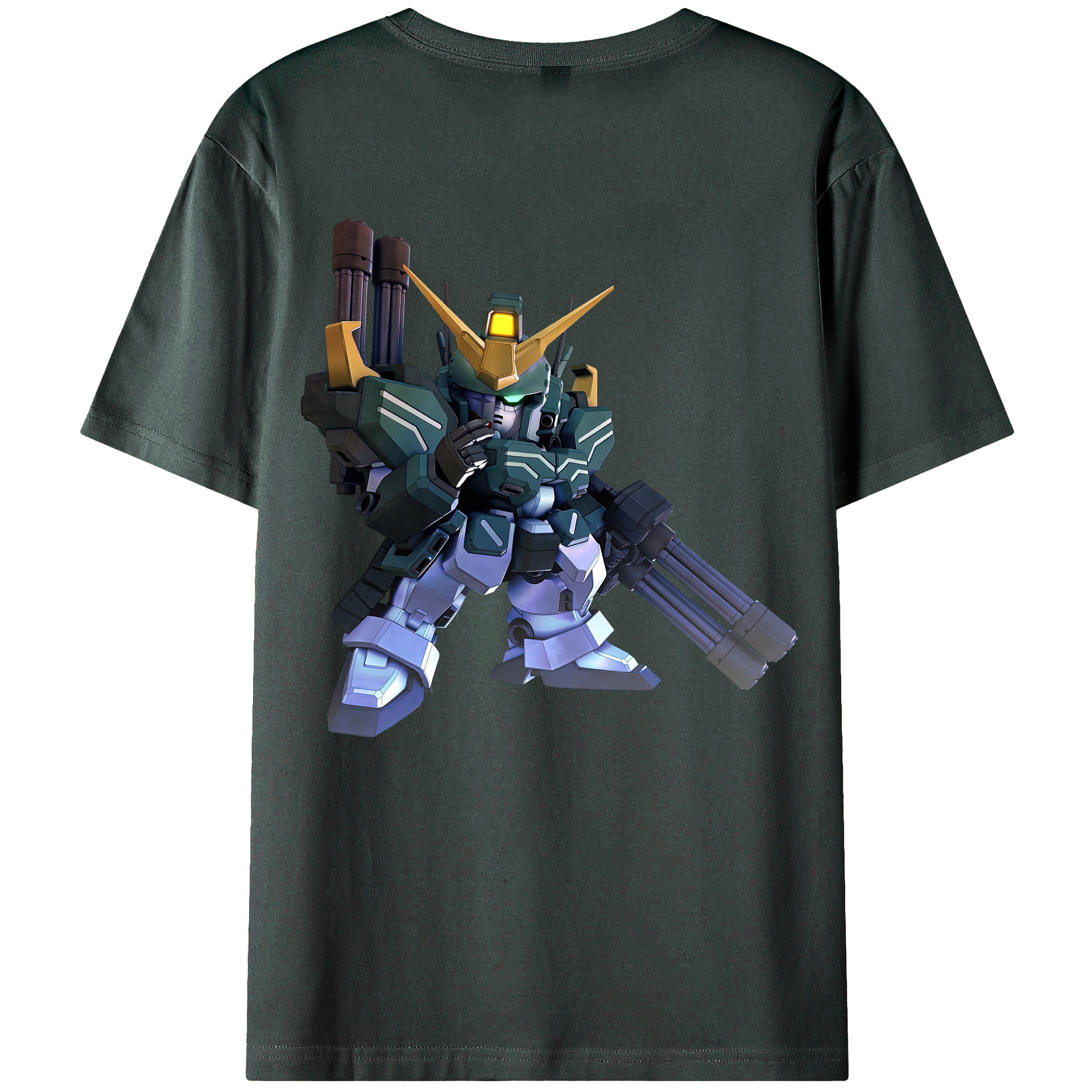 （画像用） 機動戦士ガンダム Mobile Suit Gundam 綿100％ メンズ半袖Tシャツ（バックプリント） 通気性